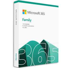 Microsoft Office 365 Family PC-Mac - 6 months 6 devices