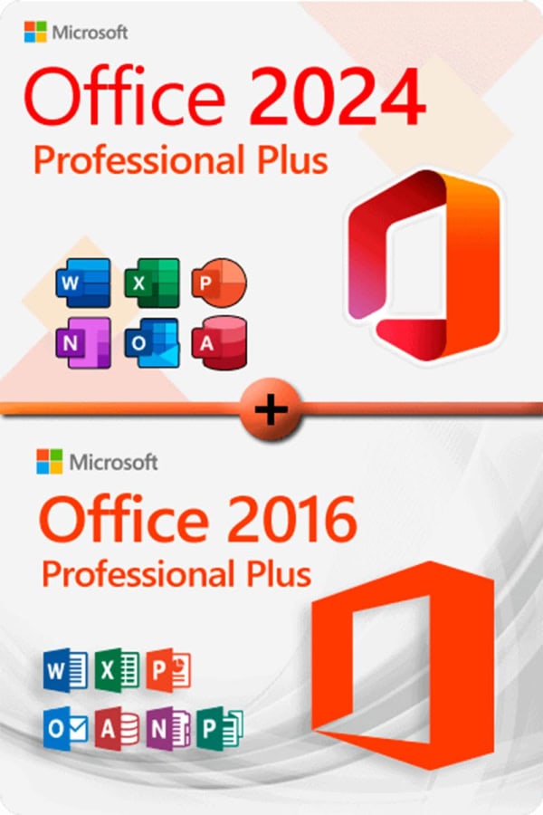 Microsoft Office 2024 Professional Plus + Microsoft Office 2016 Professional Plus lisenssi 3 laitteelle