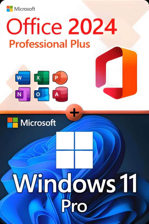 Microsoft Windows 11 Professional + Microsoft Project 2024 Professional lisenssi 3 laitteelle