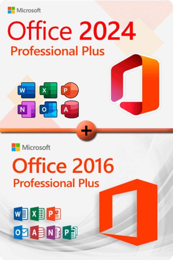 Microsoft Office 2024 Professional Plus + Microsoft Office 2016 Professional Plus lisenssi 3 laitteelle